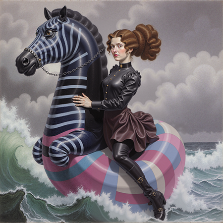 獨航於浩瀚之海, 鋁框、UV 輸出燈布、LED 光源, 180 x 180 cm, 2025